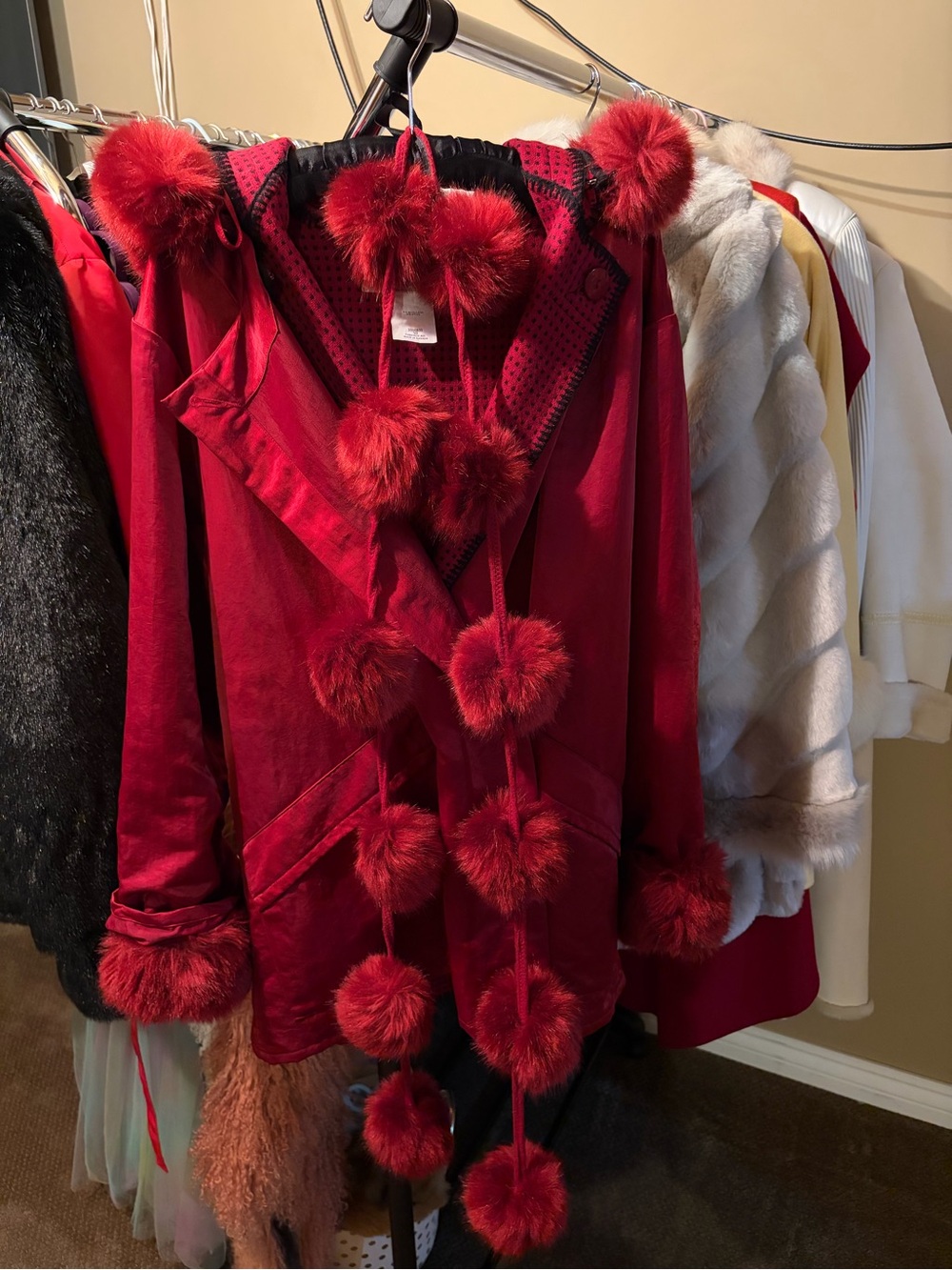 Lundstrom Laparka Red Jacket with Hood and Liner